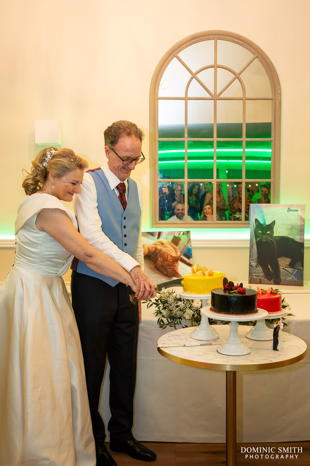 Cutting the Wedding Cake with a Machete at Cottesmore Golf Club