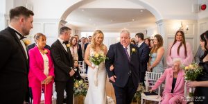 Bride arriving at Ravenswood Wedding Ceremony