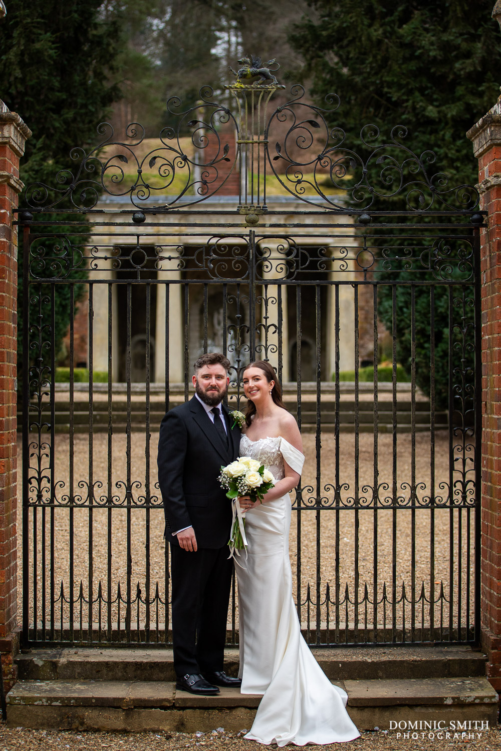 Wedding Portrait in the gardens at Wotton House