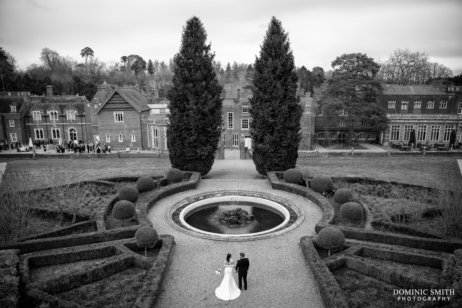 Black and White wide photograph of Wotton House