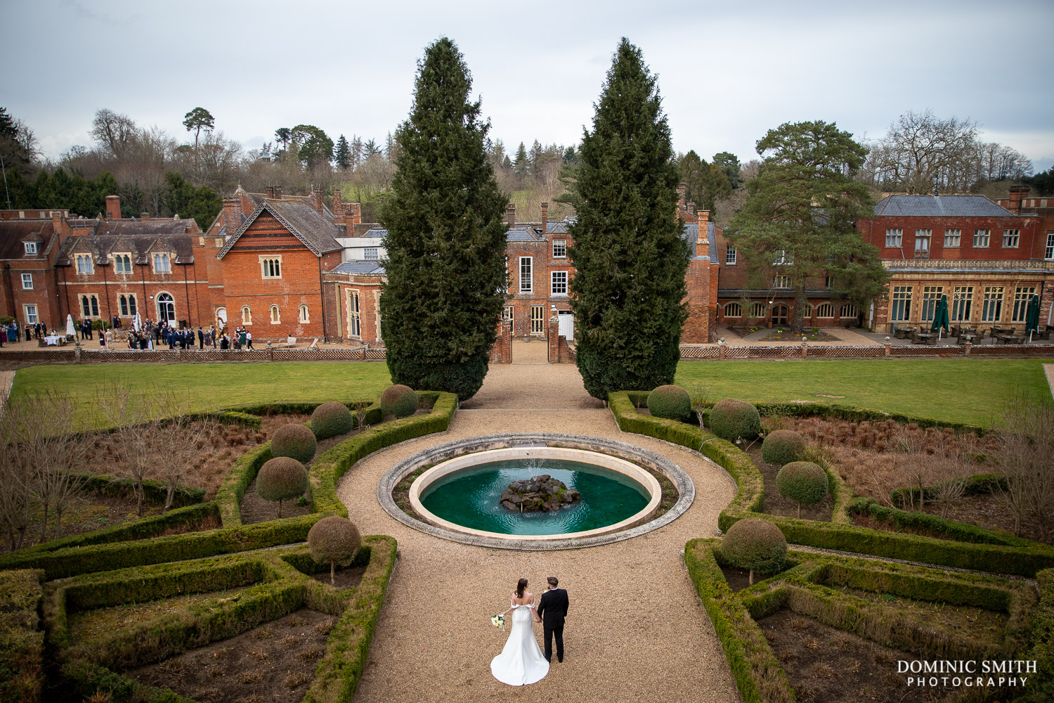 Wide Angle Wedding Portrait at Wotton House, Surrey