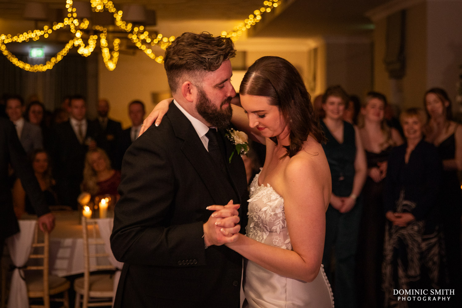 A couple celebrate their first dance together at Wotton House in Surrey
