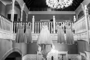 Wedding Dresses hanging out at Stanhill Court Hotel