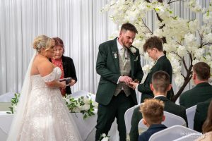 Best man with the rings at Stanhill Court Hotel