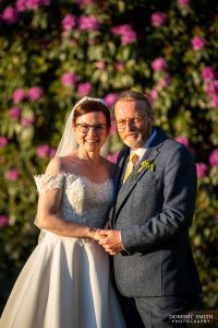 Golden Hour Wedding Couple Photo at The Spa Hotel