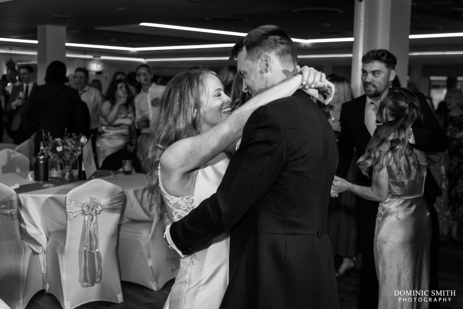 Black and White First Dance Photo at Cottesmore Golf Club