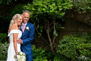 Candid moment during a wedding at Wingrove House