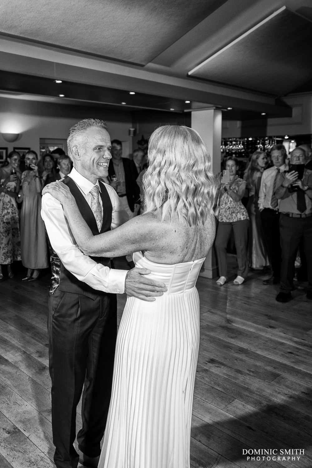 Black and White photo from First Dance at Wingrove House