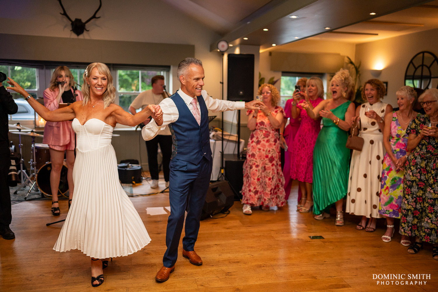 Bride and Groom dance the Cha-Cha at Wingrove House