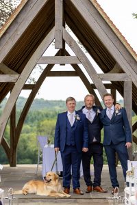 Groomsmen waiting at Highley Manor