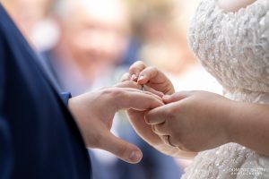Closeup Photo of Wedding Ring Exchange