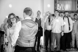 Black and White photo of First Dance at Highley Manor