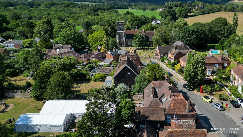 St Peters Church and Red Lyon in Slinfold