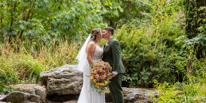 Panoramic Wedding Couple Image in Claremont Gardens