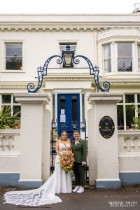 Brides outside Glenmore House in Surbiton