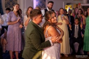 Brides sharing first dance at Glenmore House in Surbiton