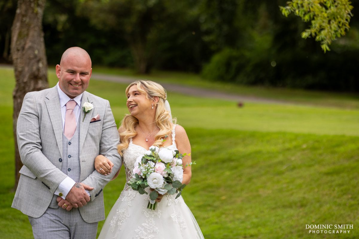 Bride and Groom share a tender moment at Cottesmore Hotel and Country Club