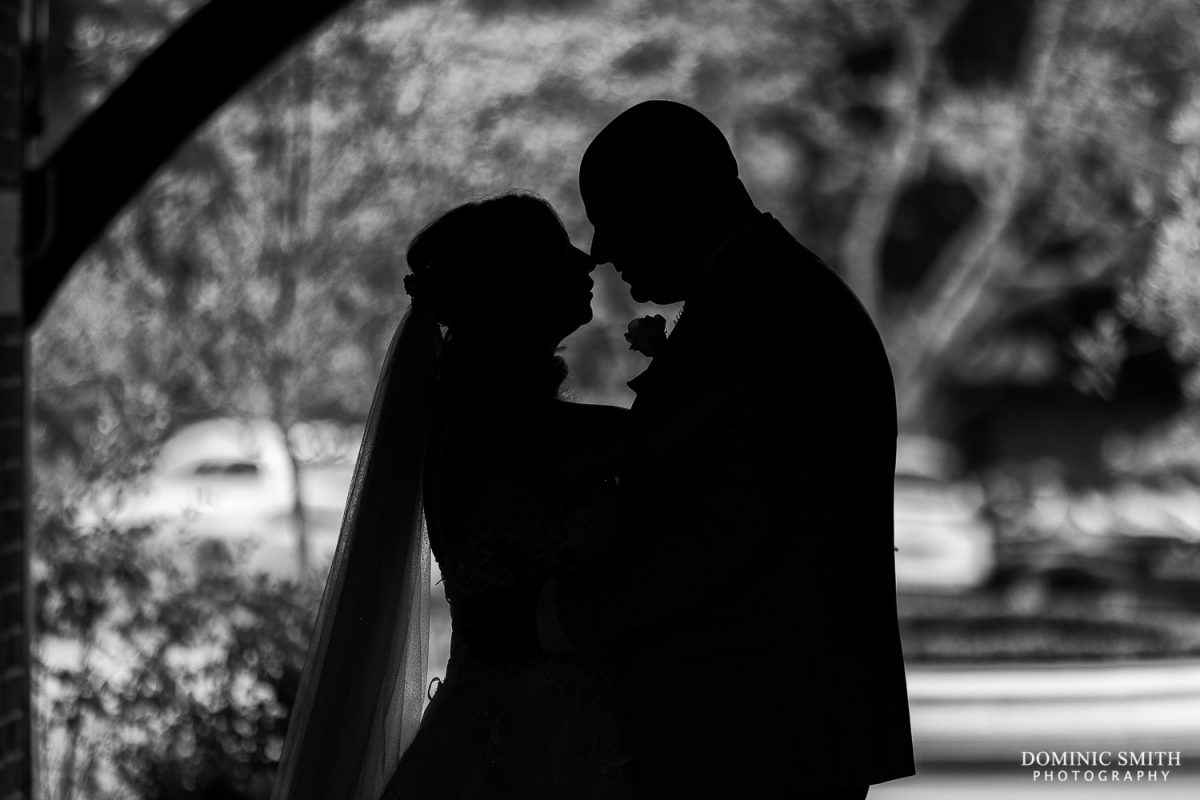 Black and White Silhouette Wedding Photo