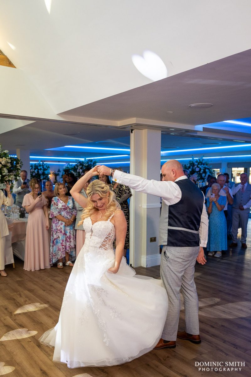 Twirling during first dance at Cottesmore