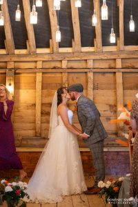 You may now kiss the bride at Southlands Barn
