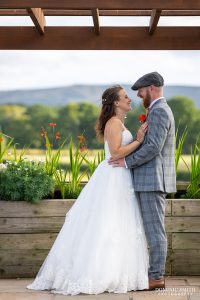 Bride and Groom portrait image taken at Southlands Barn