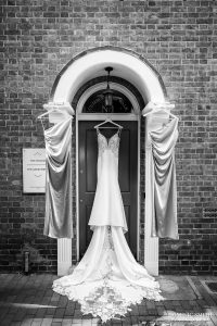 Dresses hanging outside One Warwick Park Hotel