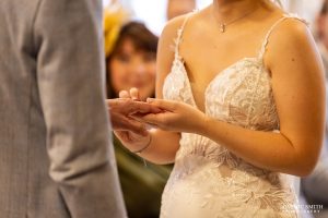 Exchanging the Wedding Rings at One Warwick Park Hotel in Tunbridge Wells