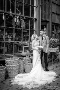 Bride and Groom on the High Street in Tunbridge Wells, Kent