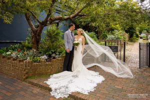 Bride and Groom on their Wedding Day in Royal Tunbridge Wells