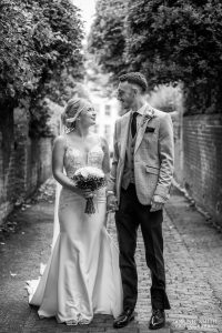 Black and White Bridal Portrait taken in Tunbridge Wells
