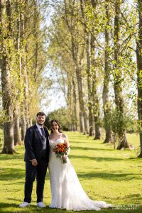 Bride and Groom at Millwards Estate in Sussex