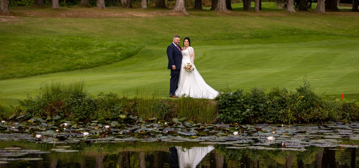 Bride and Groom at their Cottesmore Golf Club Wedding