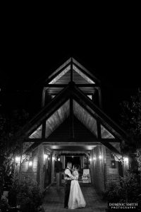 Black and White night photo at Cottesmore Golf Club Wedding