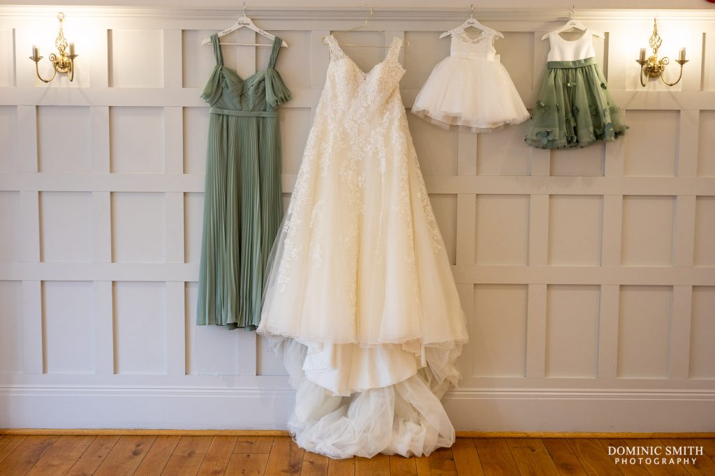 Wedding Dresses hanging at Ravenswood