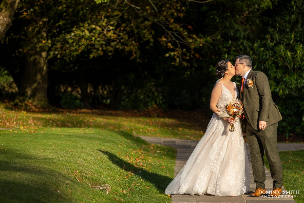 Sharing a kiss at Highley Manor