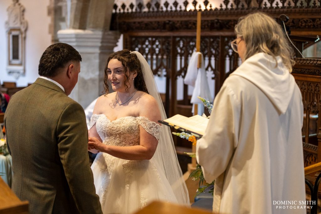 Wedding ceremony at St Margarets Church
