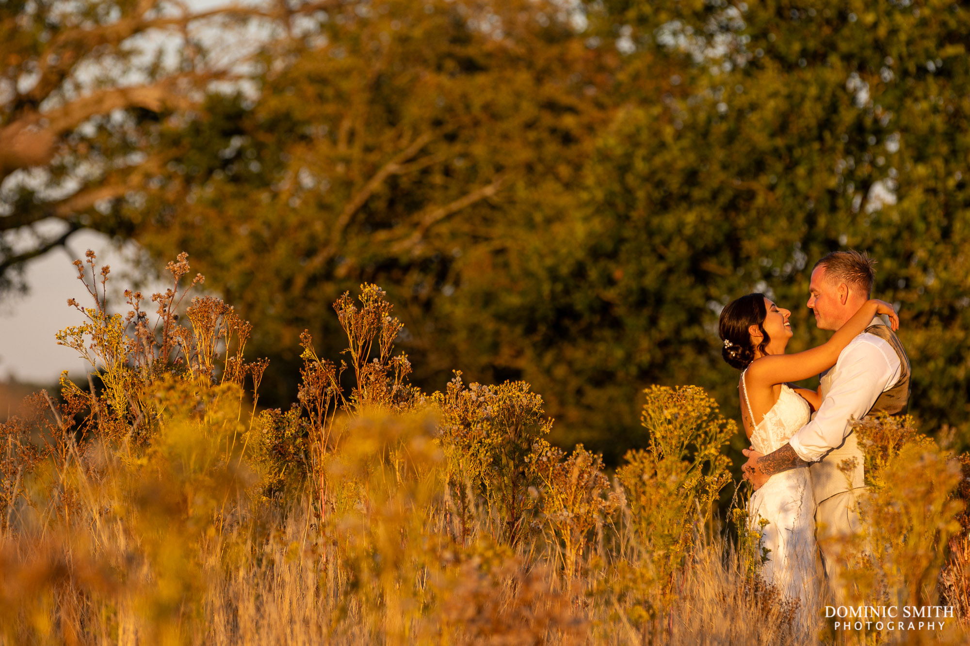 Golden hour wedding shoot at Highley Manor