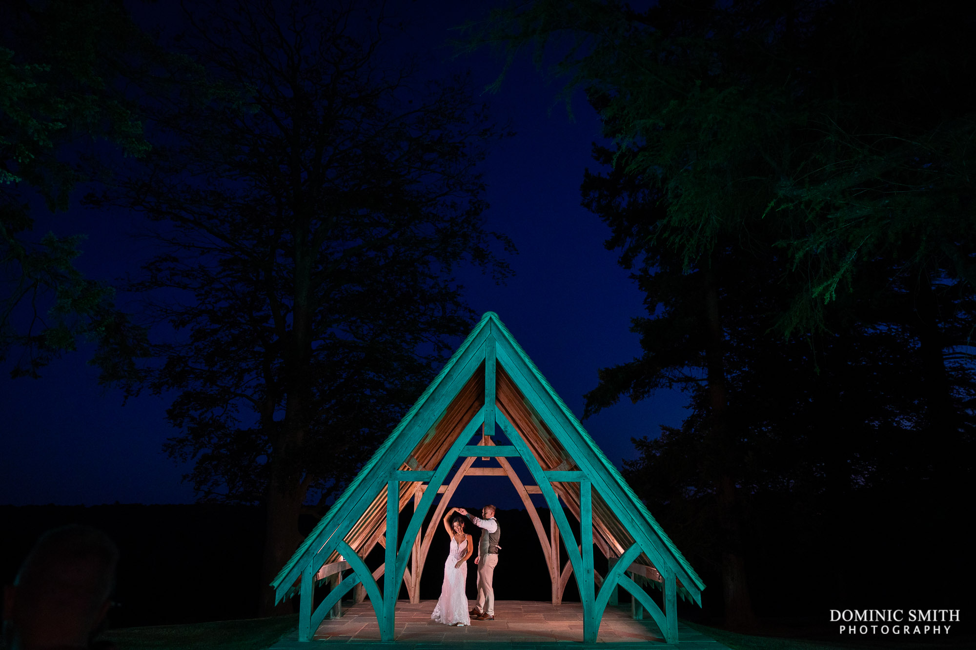Night Photo at the Highley Manor Pavilion dancing
