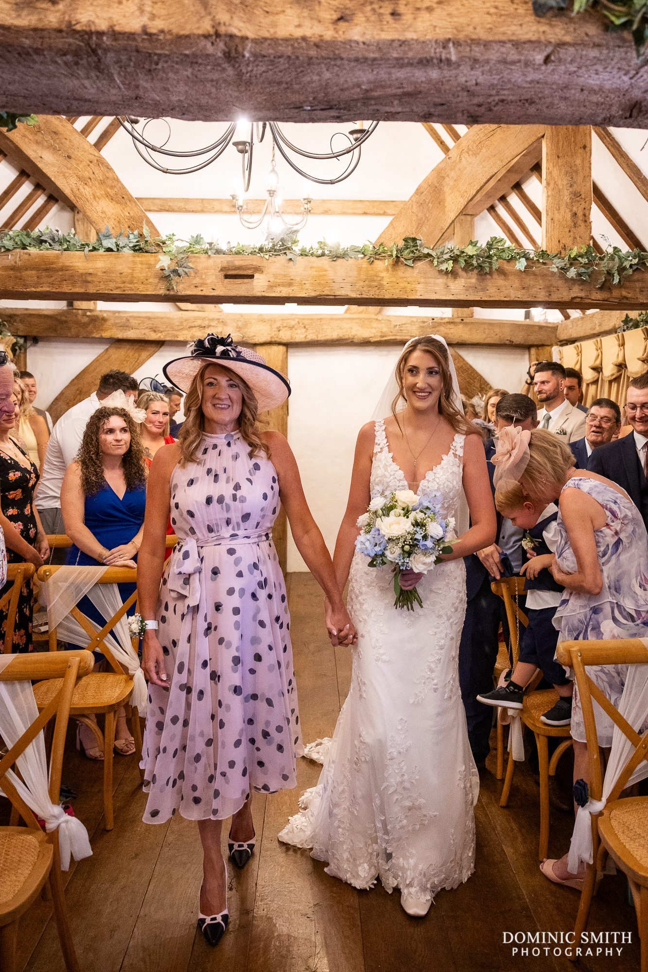Bride arrives at Millwards Estate