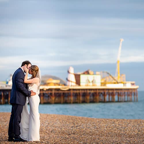 Wedding of Emily and Christian at Sacred Heart Church, Hove and The Old Ship Hotel, Brighton